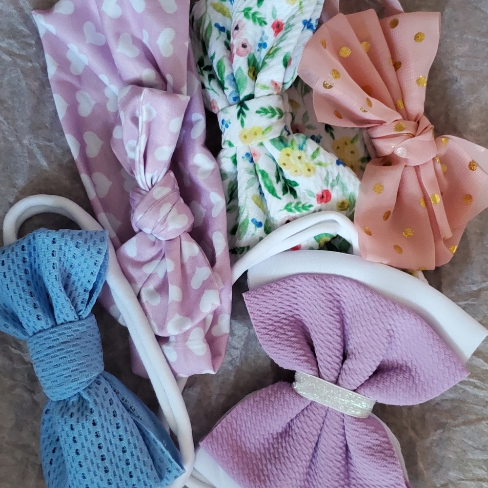 Set of 5 baby girl headbands